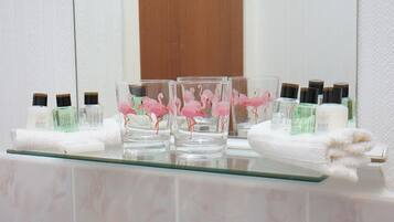 Free toiletries, hair dryer