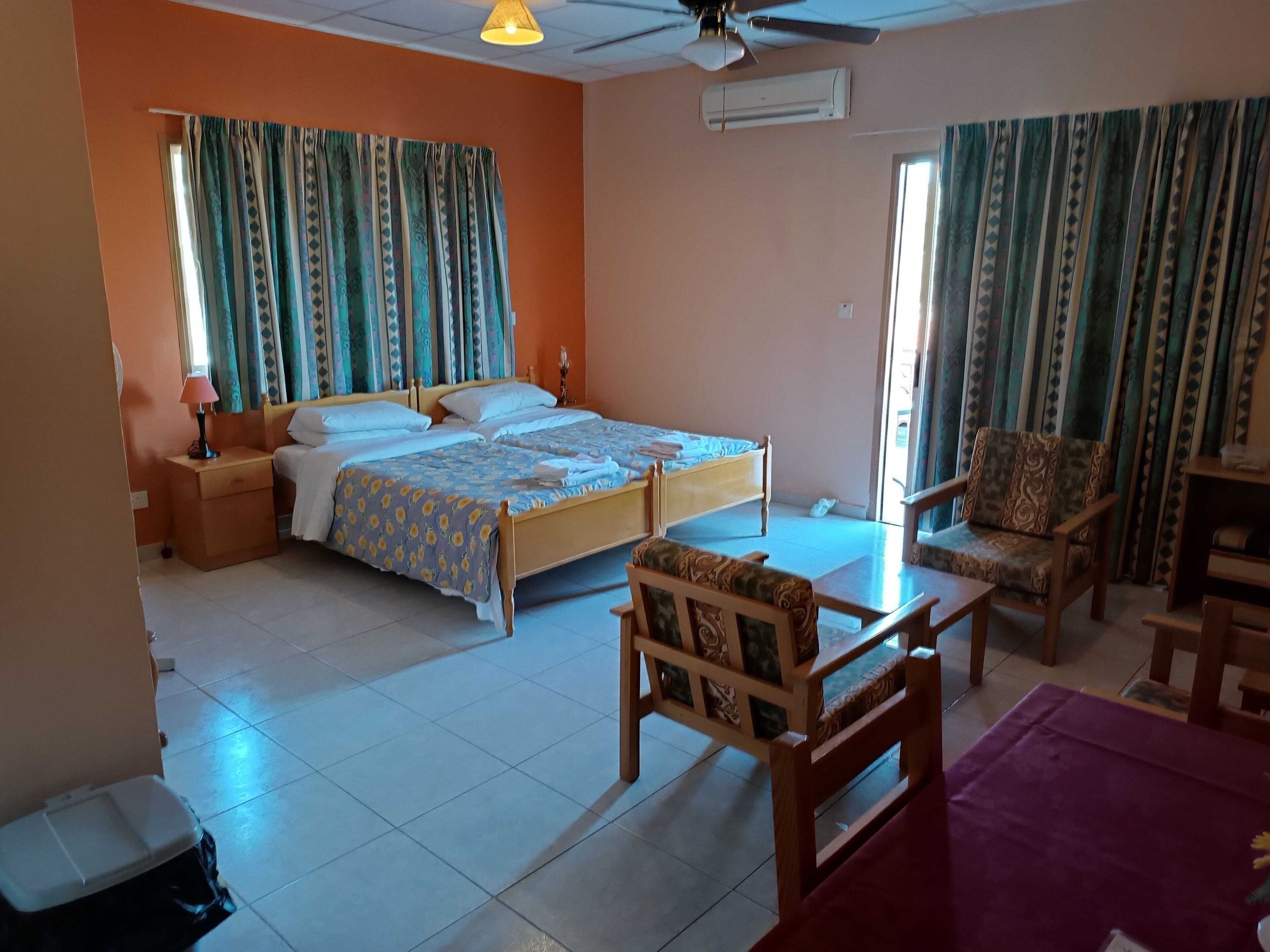 Premium bedding, desk, soundproofing, iron/ironing board