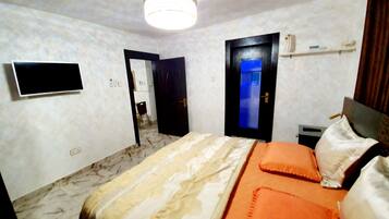 Premium bedding, down duvets, individually decorated