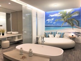 Free toiletries, hair dryer, towels