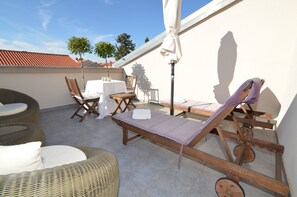 Superior-dobbeltværelse - delvis havudsigt | Balkon