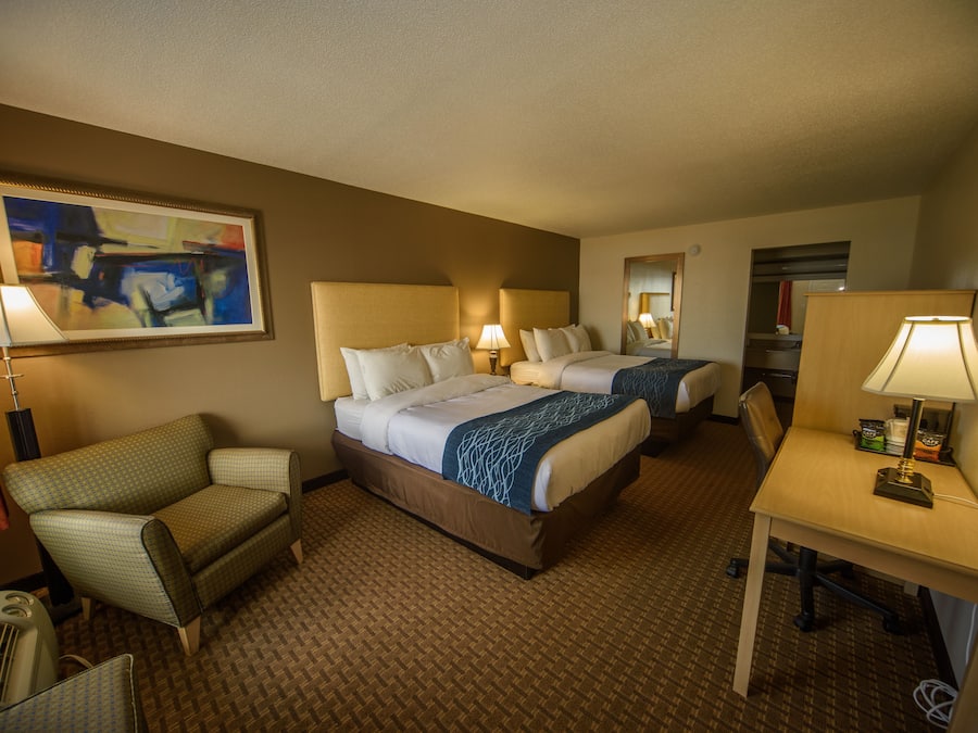 Standaard kamer, 2 tweepersoonsbedden | Een bureau, een strijkplank/strijkijzer, gratis wifi, beddengoed