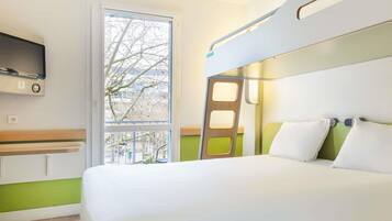 Desk, soundproofing, iron/ironing board, free cribs/infant beds