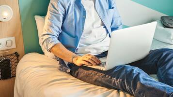 Family Room, 2 Double Beds | Desk, soundproofing, free cots/infant beds, travel cot