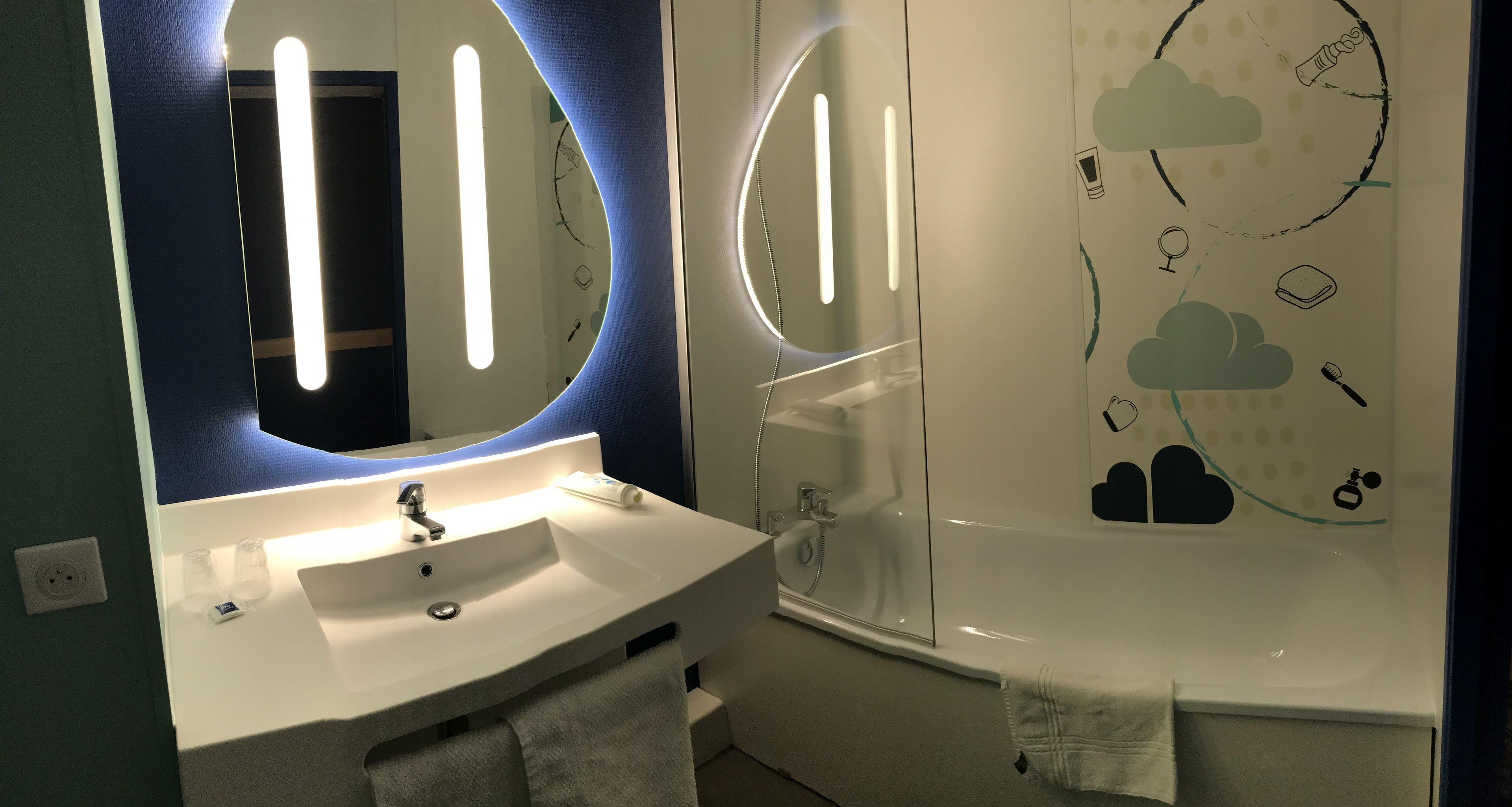 double room | bathroom | shower, rainfall showerhead, eco-friendly toiletries, hair dryer