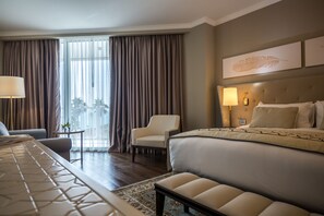 Premium bedding, pillowtop beds, in-room safe, individually decorated