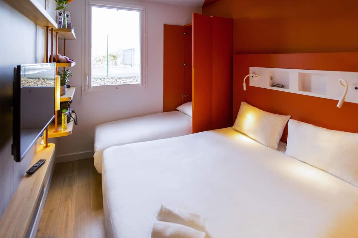 desk, blackout curtains, soundproofing, iron/ironing board