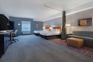 Studio, 2 Queen Beds, Accessible, Bathtub | Premium bedding, desk, laptop workspace, blackout drapes