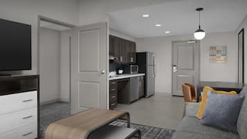 Suite, 2 Queen Beds, Accessible, Bathtub | In-room safe, blackout curtains, iron/ironing board, travel cot