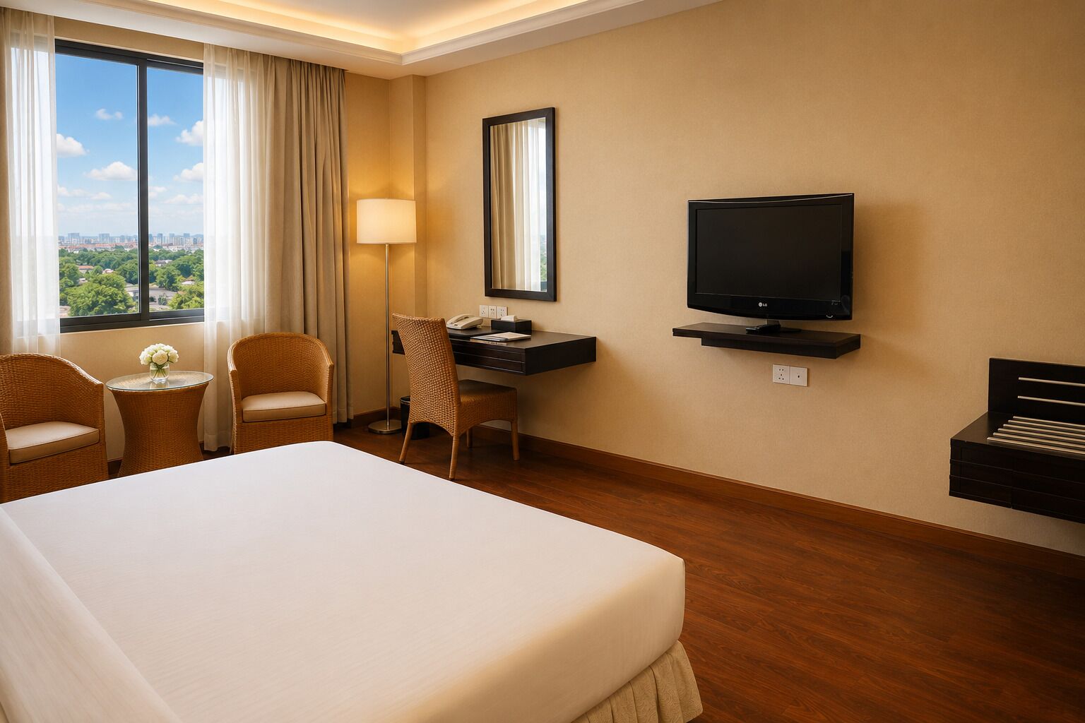 Superior Double Room, 1 King Bed | In-room safe, desk, free WiFi, bed sheets