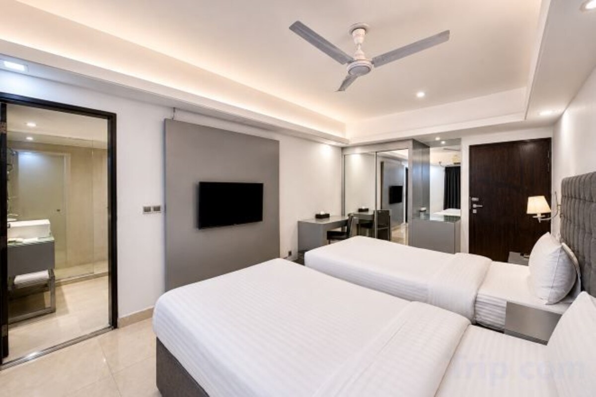 Ropa de cama de alta calidad, edredón y minibar 