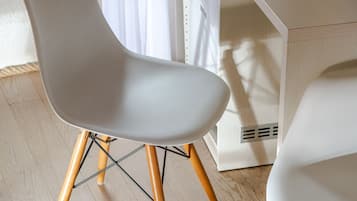 Premium bedding, down duvets, in-room safe, desk