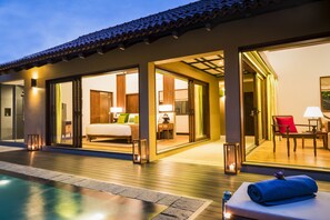 One Bedroom Pool Villa | Premium bedding, minibar, in-room safe, desk