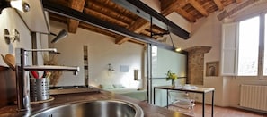 Apartment, 1 Bedroom, Kitchen (Location: Via Sdrucciolo dei Pitti 12) | Private kitchen - Florentapartments - Santo Spirito (Florence)