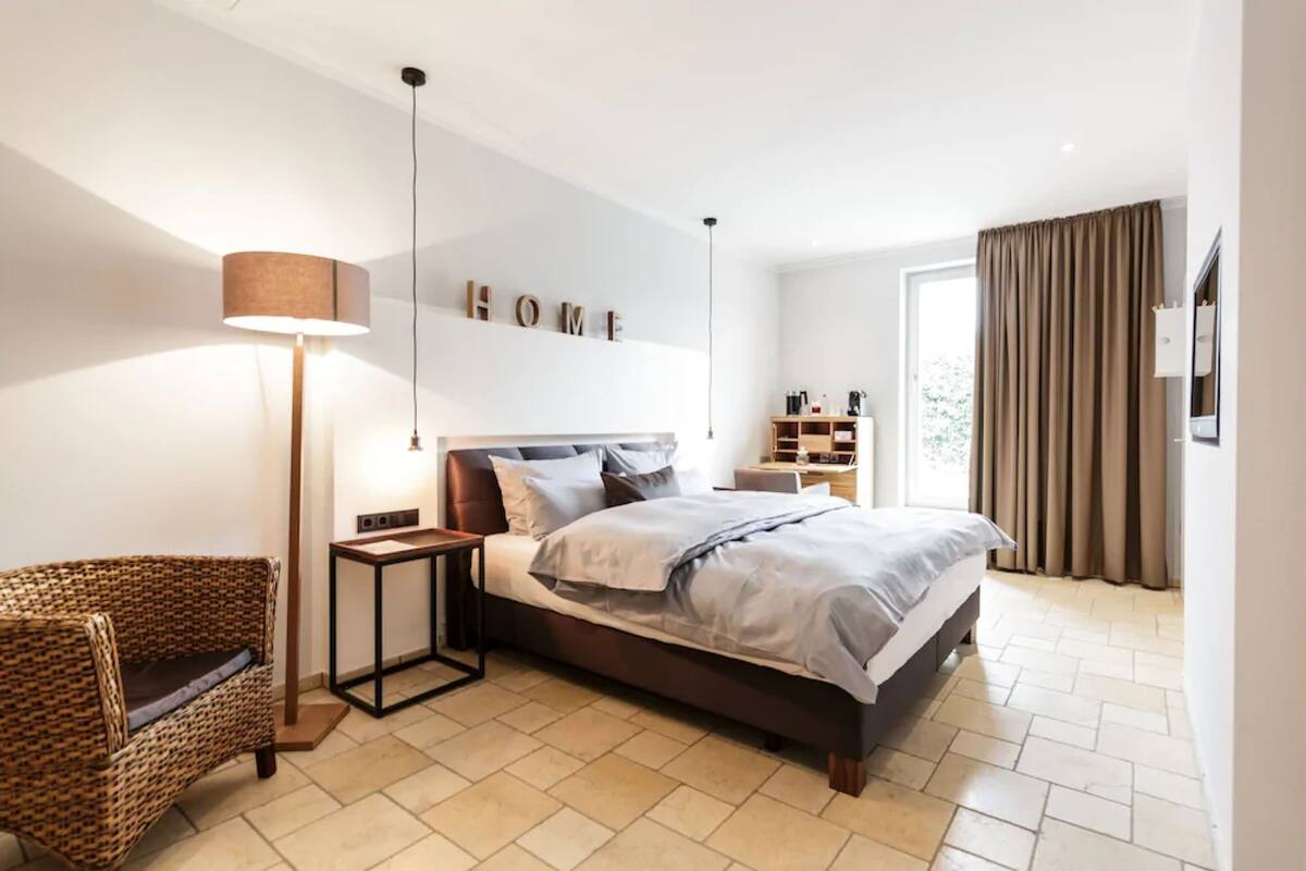 premium bedding, individually decorated, individually furnished, desk