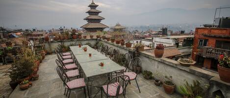 Vue sur la ville depuis l’hébergement