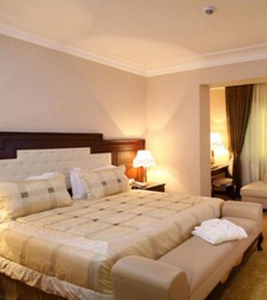 Minibar, caja fuerte, escritorio y cortinas opacas