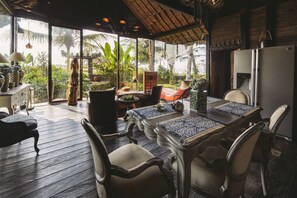 Romantic Villa, 2 Bedrooms, Ocean View, Beachfront | Living area | LCD TV - Absolute Beachfront Romantic Villa Laut (Tabanan)