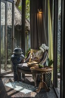 浪漫别墅, 2 间卧室, 海洋景观, 海滨 | 起居区 | 液晶电视