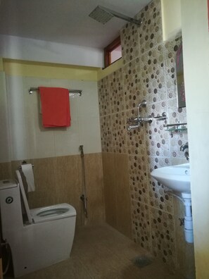 Economy Single Room, 1 Single Bed, Mountain View | Bathroom | Slippers, towels - Mountain Guest House (Bhaktapur)