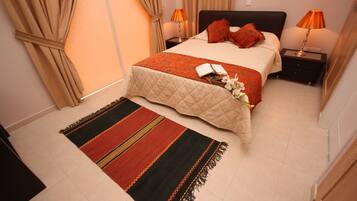 2 bedrooms, in-room safe, soundproofing, iron/ironing board