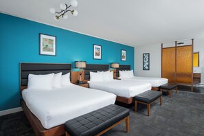Standard Triple Room, Refrigerator & Microwave (3 Double beds) | Desk, laptop workspace, blackout drapes, iron/ironing board - The Sapphire Motel (Bozeman)