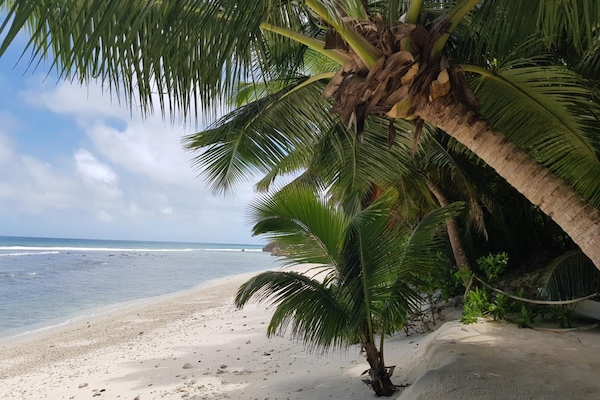 Private beach, white sand