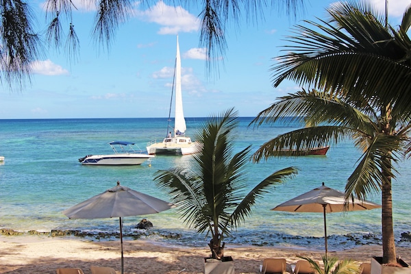 Ubicación a pie de playa, tumbonas, submarinismo y buceo con tubo