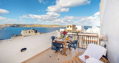 Seashells 2 bedroom Apartment with sunny terrace with stunning panoramic sea views by Getaways Malta