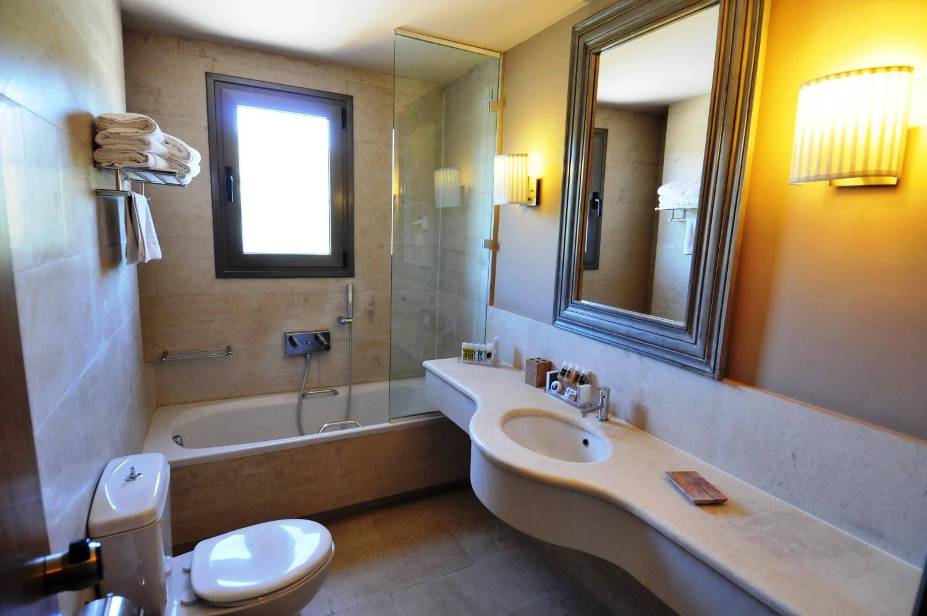 rainfall showerhead, free toiletries, hair dryer, bathrobes