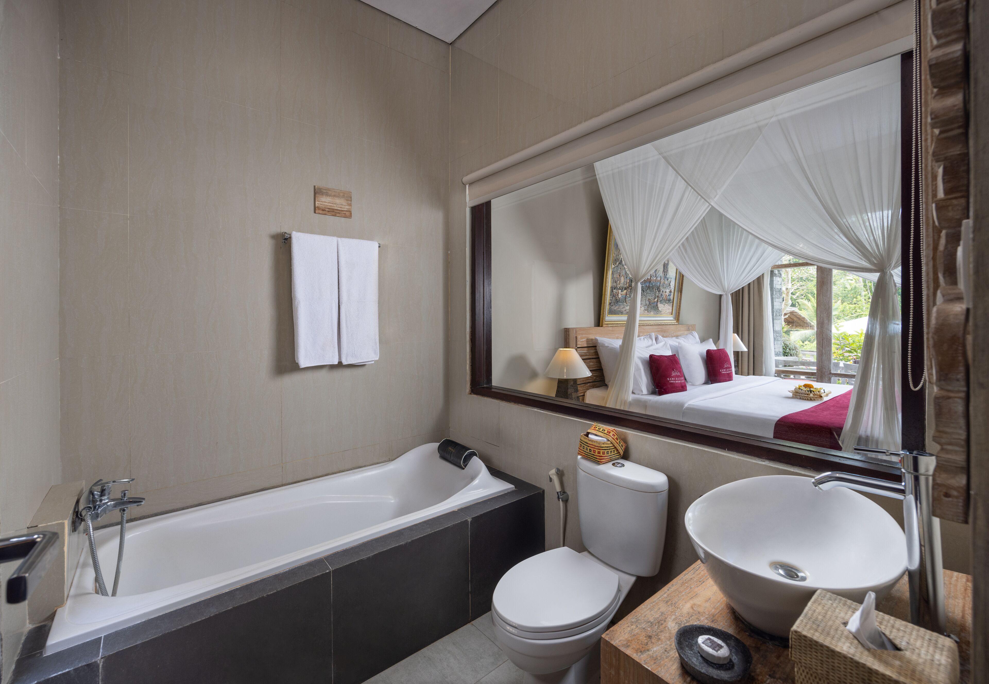 suite, pool access (with daily afternoon tea) | bathroom | separate bathtub and shower, rainfall showerhead, free toiletries