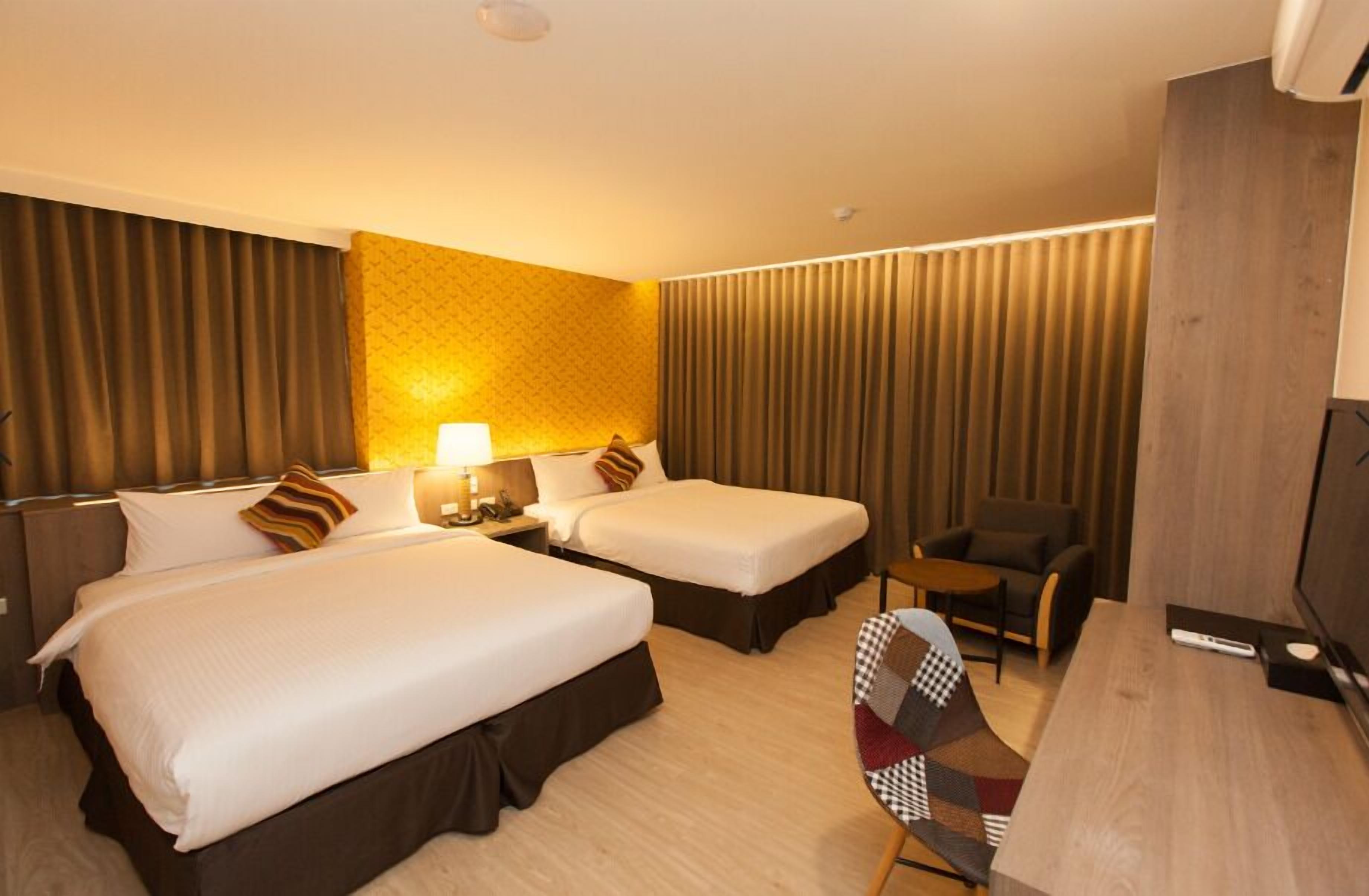 basic quadruple room, 1 bedroom | in-room safe, desk, laptop workspace, blackout curtains