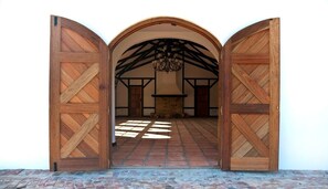 Outdoor banquet area