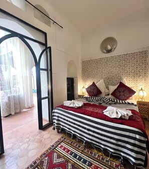 Deluxe Double Room, Private Bathroom | In-room safe, desk, soundproofing, free cots/infant beds - Riad Jnan el Cadi (Marrakech)