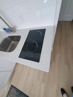 Standard Suite, Private Bathroom | Private kitchen | Mini-fridge, microwave, coffee/tea maker, toaster