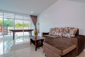 Three Bedrooms Home With Private Pool | Living area | Flat-screen TV - Mondara Vacation Home (Hua Hin)