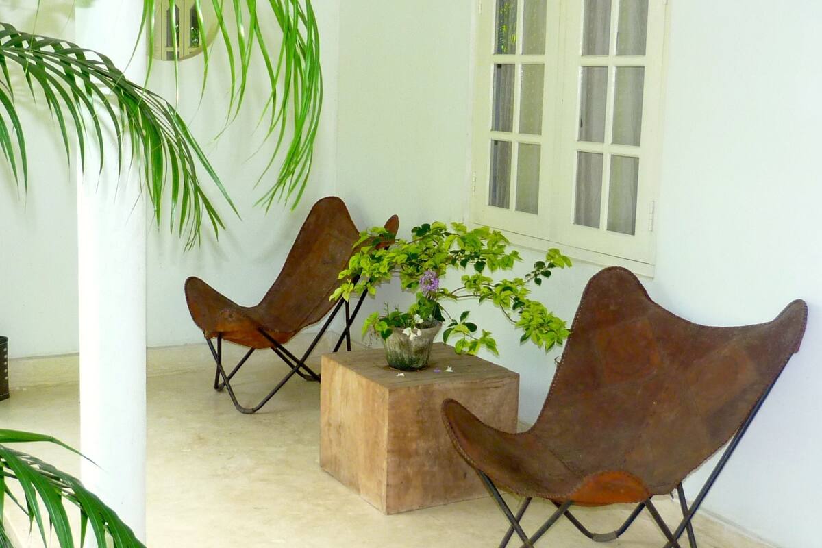 Habitación cuádruple estándar, 1 habitación, vista al jardín | Balcón