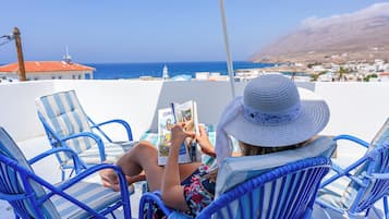 Family Apartment, Balcony, Sea View | Terrace/patio