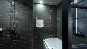 Hair dryer, bathrobes, slippers, bidet