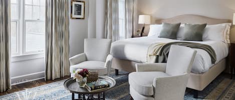 Chambre exécutive | Draps en coton égyptien, literie de qualité, couette en duvet