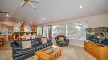 House, 4 Bedrooms | Living area | Flat-screen TV