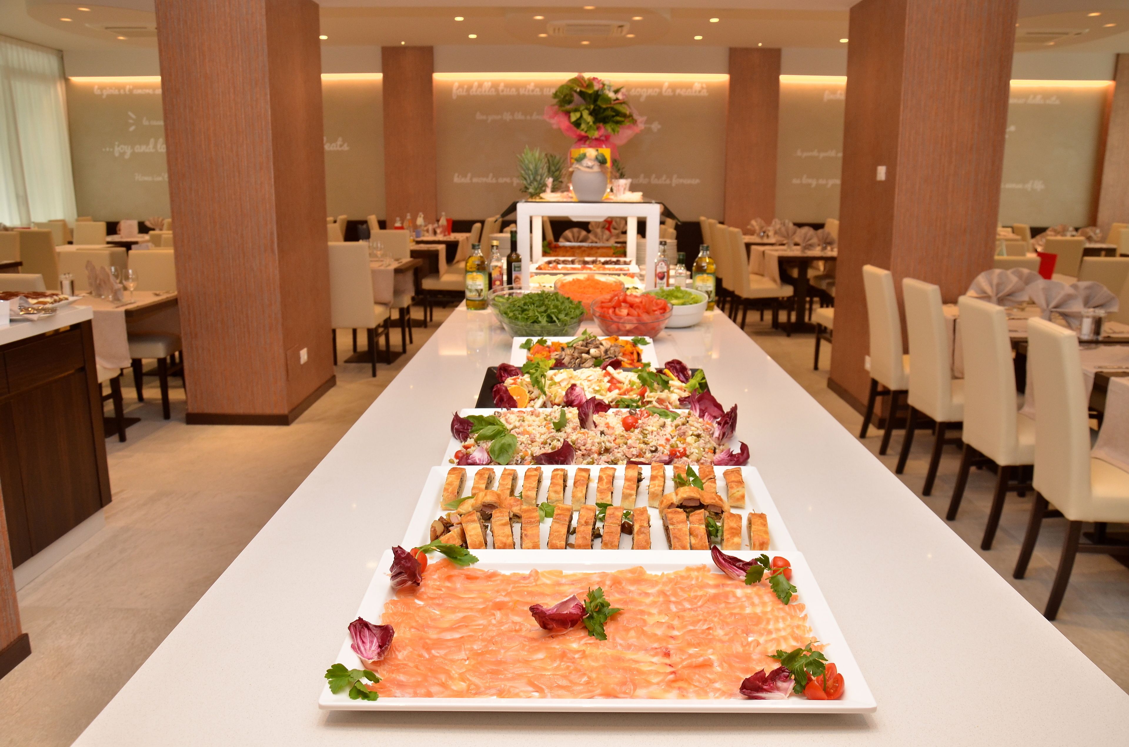 breakfast, lunch and dinner served