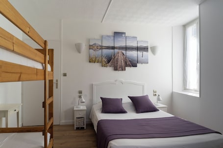 Individually decorated, individually furnished, desk, laptop workspace