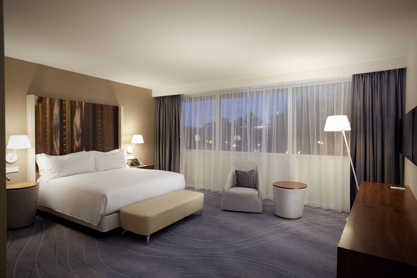 Minibar, in-room safe, desk, blackout curtains