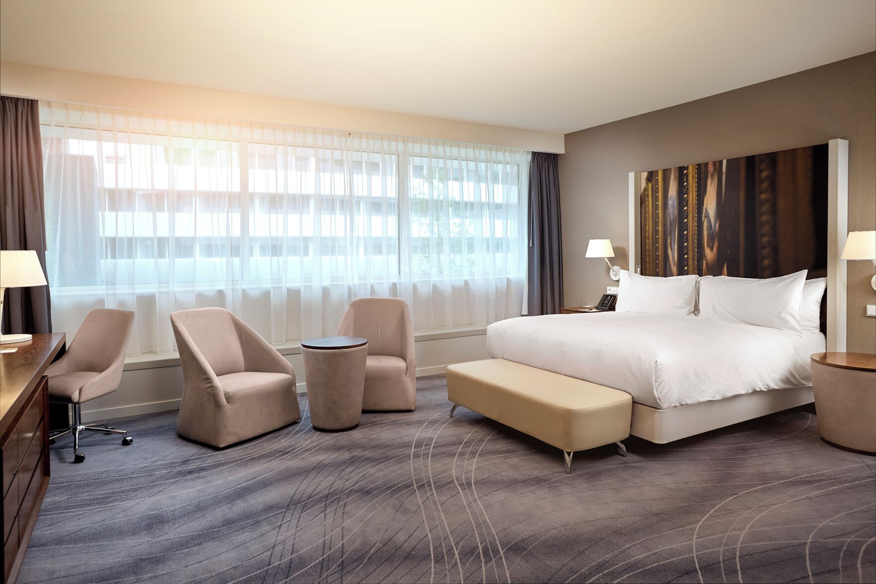Minibar, in-room safe, desk, blackout curtains