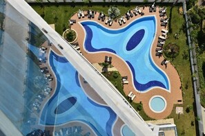 Indoor pool, outdoor pool