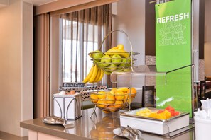 Free daily buffet breakfast