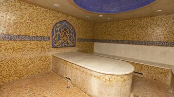 Sauna seca, sauna a vapor, banho turco/hammam