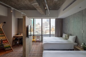 Executive driepersoonskamer, bad, in toren | Kameruitzicht