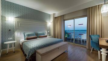 Suite Sea View | Sengetøy av topp kvalitet, minibar (inkludert) og skrivebord